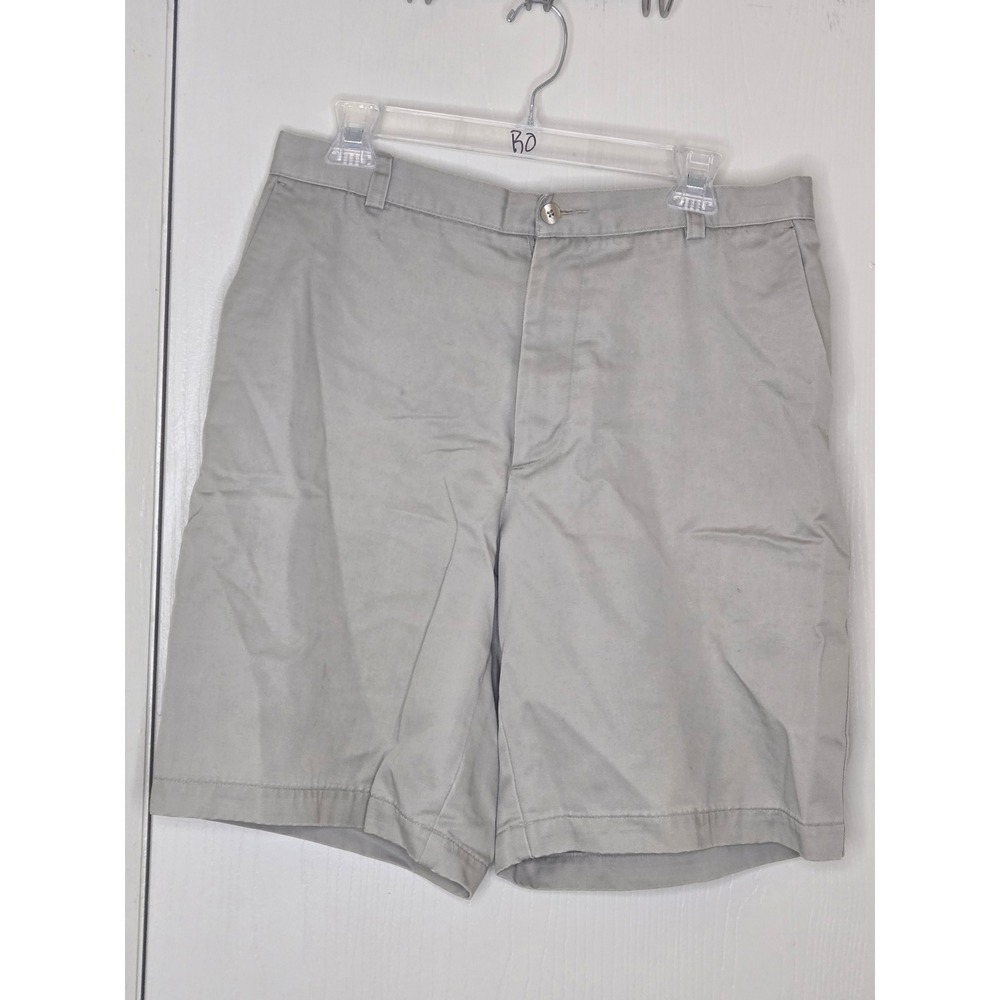 Nike Golf Mens khaki Twill Flat Front Chino Shorts Size 34 Cotton Blend Athletic